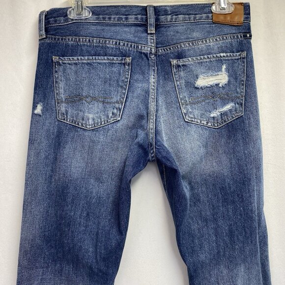 Lucky Brand Sienna Slim Boyfriend Low-Rise Distressed Jeans Women Size 0/25 Blue - Picture 7 of 16